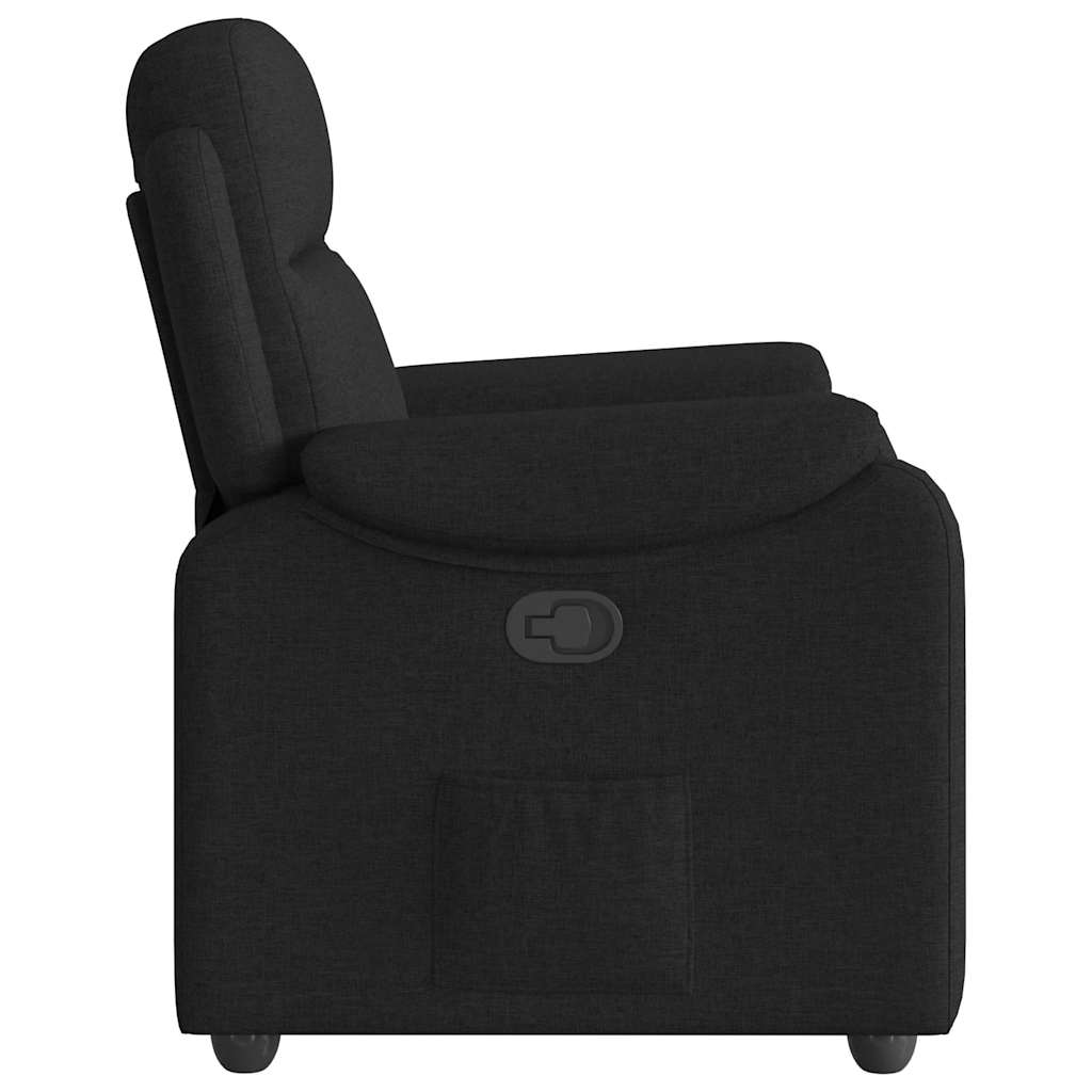Fauteuil verstelbaar stof zwart is nu te koop bij PeponiXL, paradijselijk wonen!