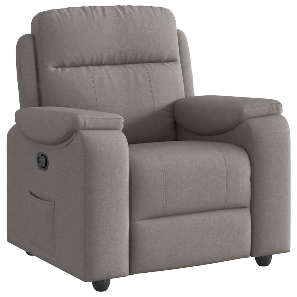 Fauteuil verstelbaar stof taupe is nu te koop bij PeponiXL, paradijselijk wonen!