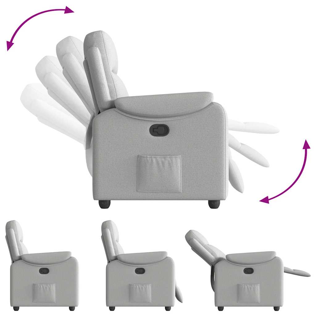Fauteuil verstelbaar stof wolk grijs is nu te koop bij PeponiXL, paradijselijk wonen!