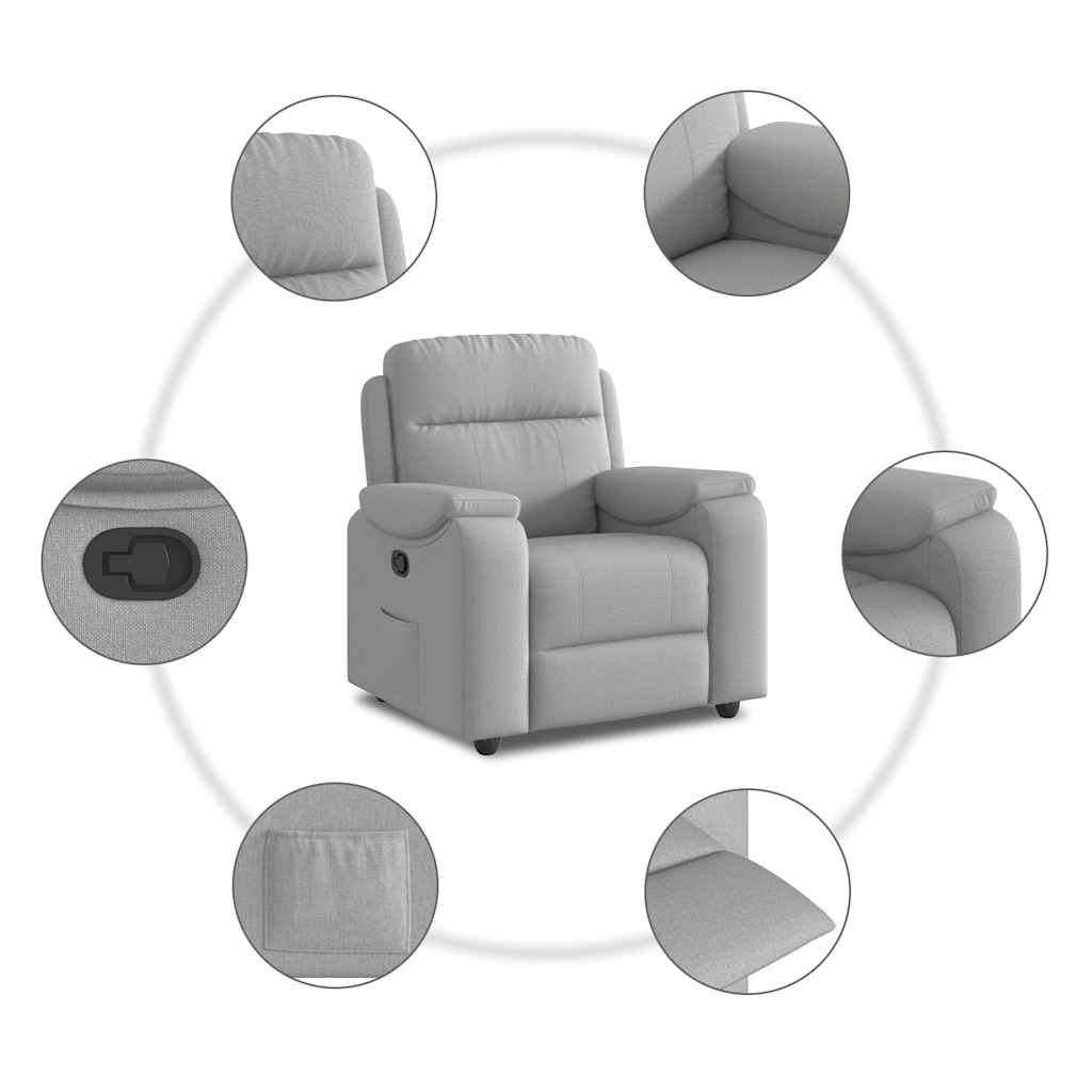 Fauteuil verstelbaar stof wolk grijs is nu te koop bij PeponiXL, paradijselijk wonen!