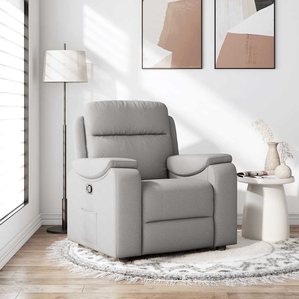 Fauteuil verstelbaar stof wolk grijs is nu te koop bij PeponiXL, paradijselijk wonen!