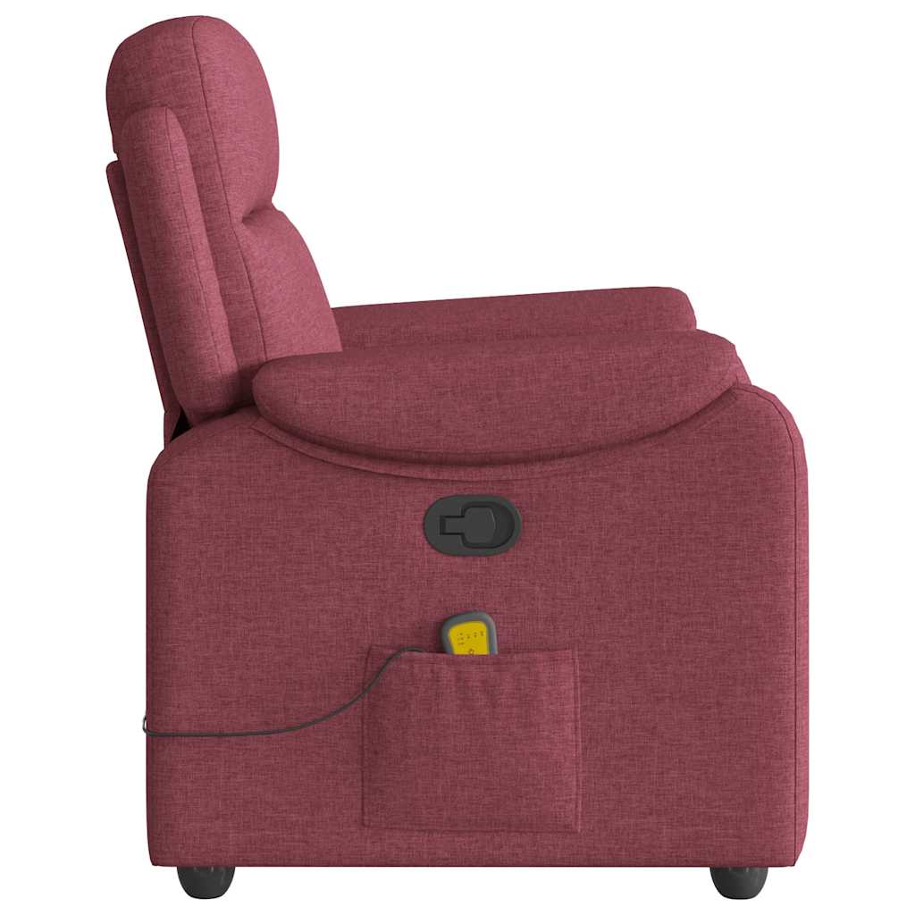 Massagestoel verstelbaar stof wijnrood is nu te koop bij PeponiXL, paradijselijk wonen!