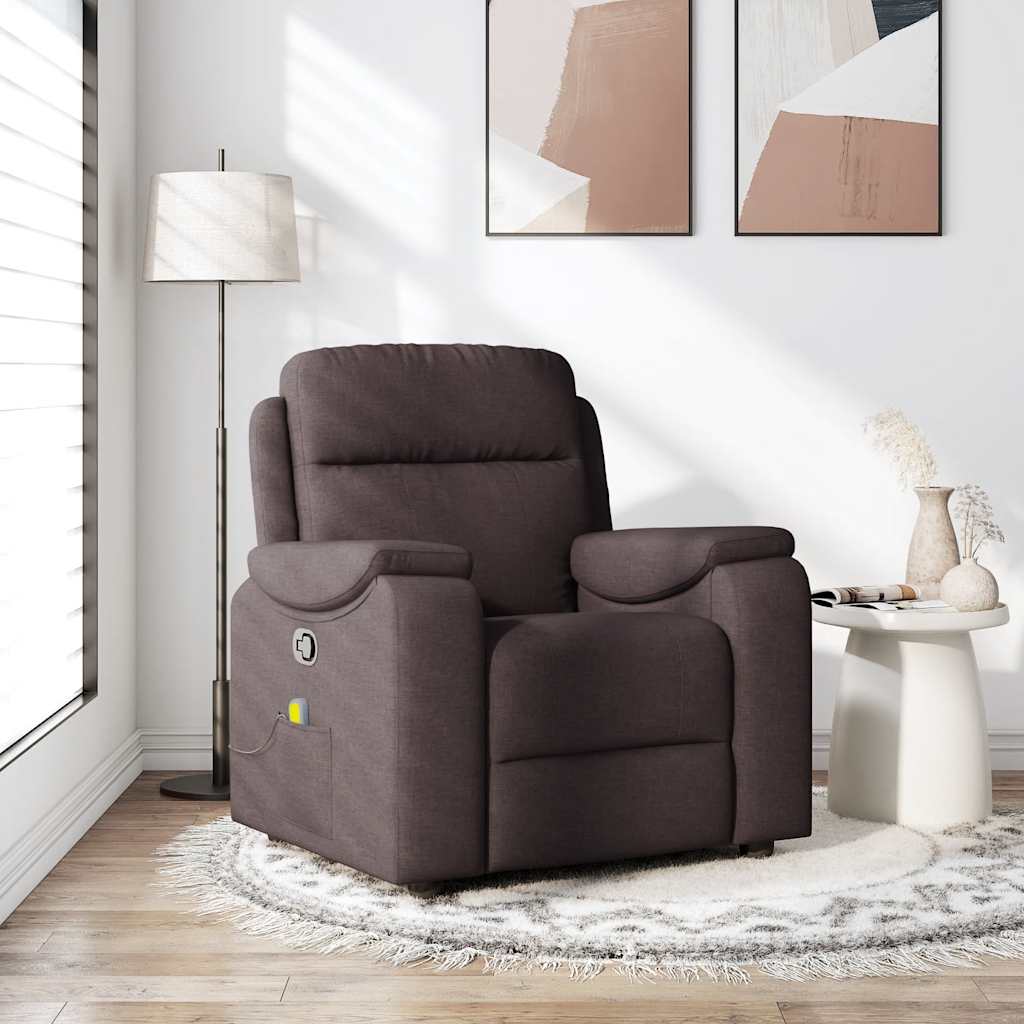 Massagestoel verstelbaar stof donkerbruin is nu te koop bij PeponiXL, paradijselijk wonen!
