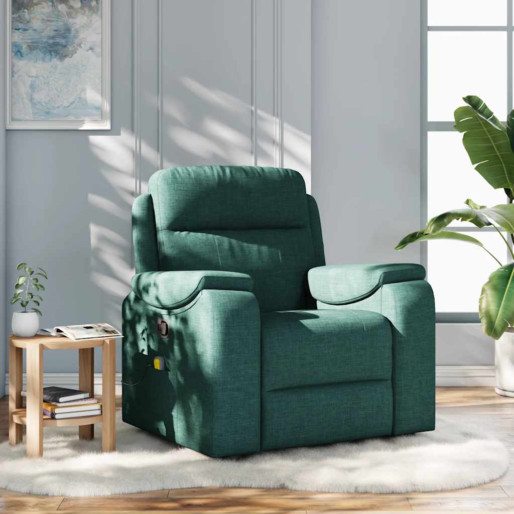 Massagestoel verstelbaar stof donkergroen is nu te koop bij PeponiXL, paradijselijk wonen!