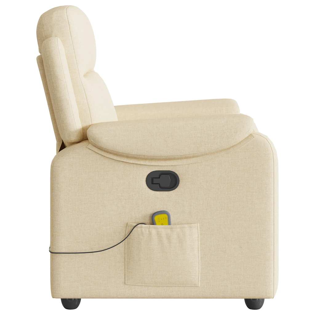Massagestoel verstelbaar stof crèmekleurig is nu te koop bij PeponiXL, paradijselijk wonen!