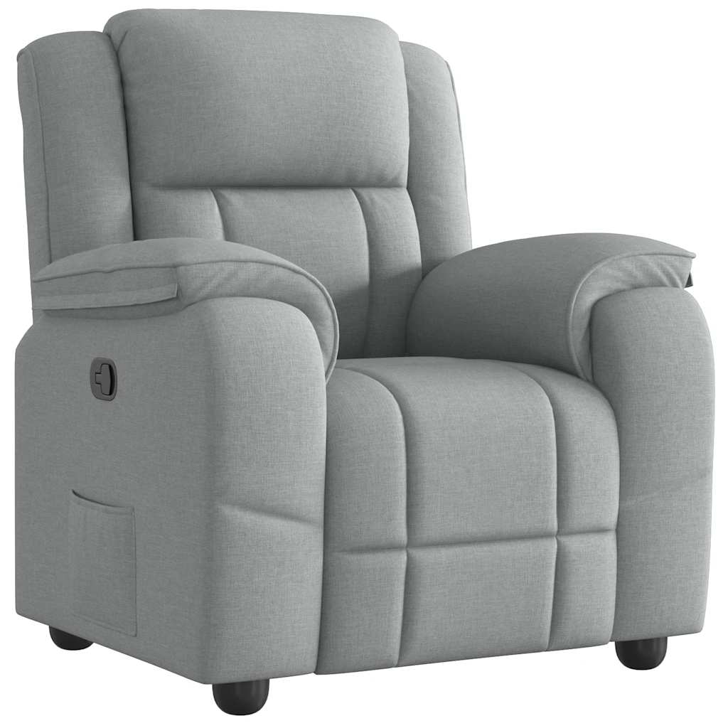 Fauteuil verstelbaar stof lichtgrijs is nu te koop bij PeponiXL, paradijselijk wonen!