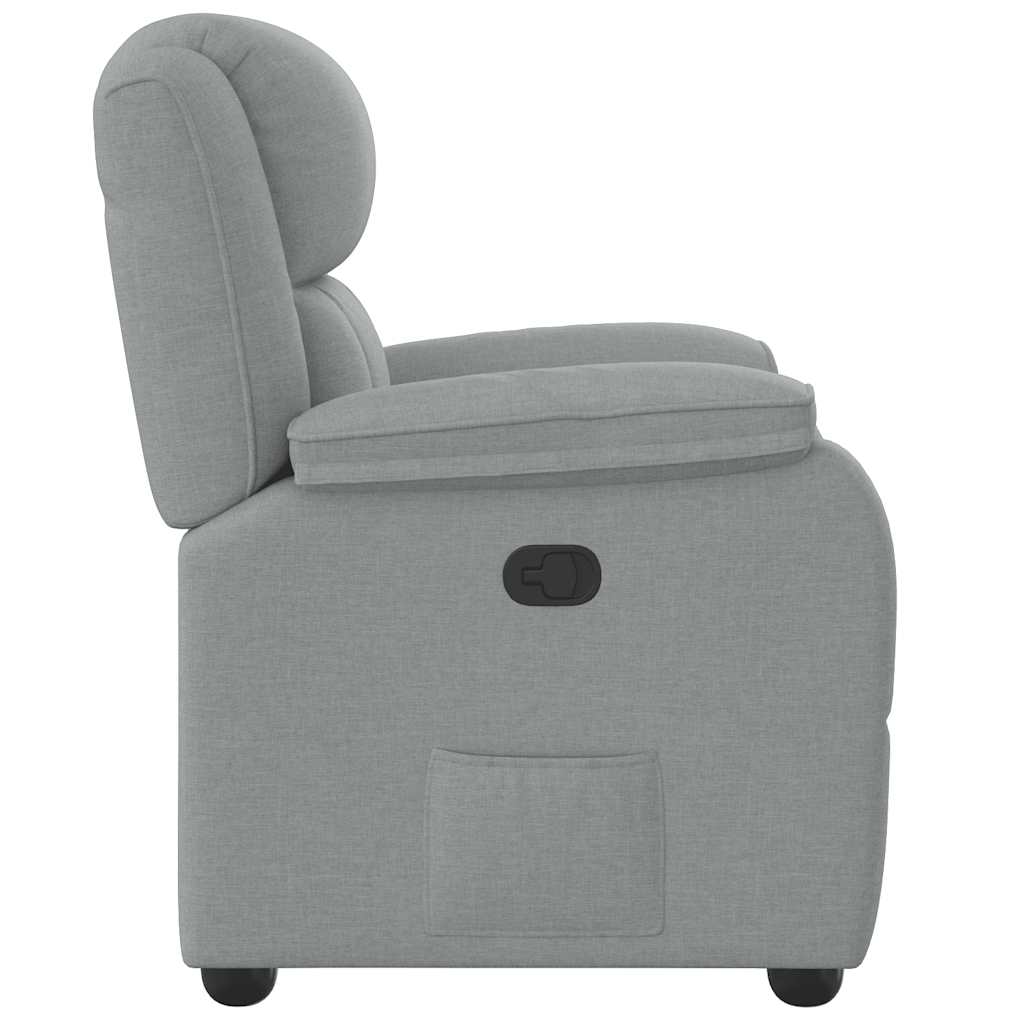Fauteuil verstelbaar stof lichtgrijs is nu te koop bij PeponiXL, paradijselijk wonen!
