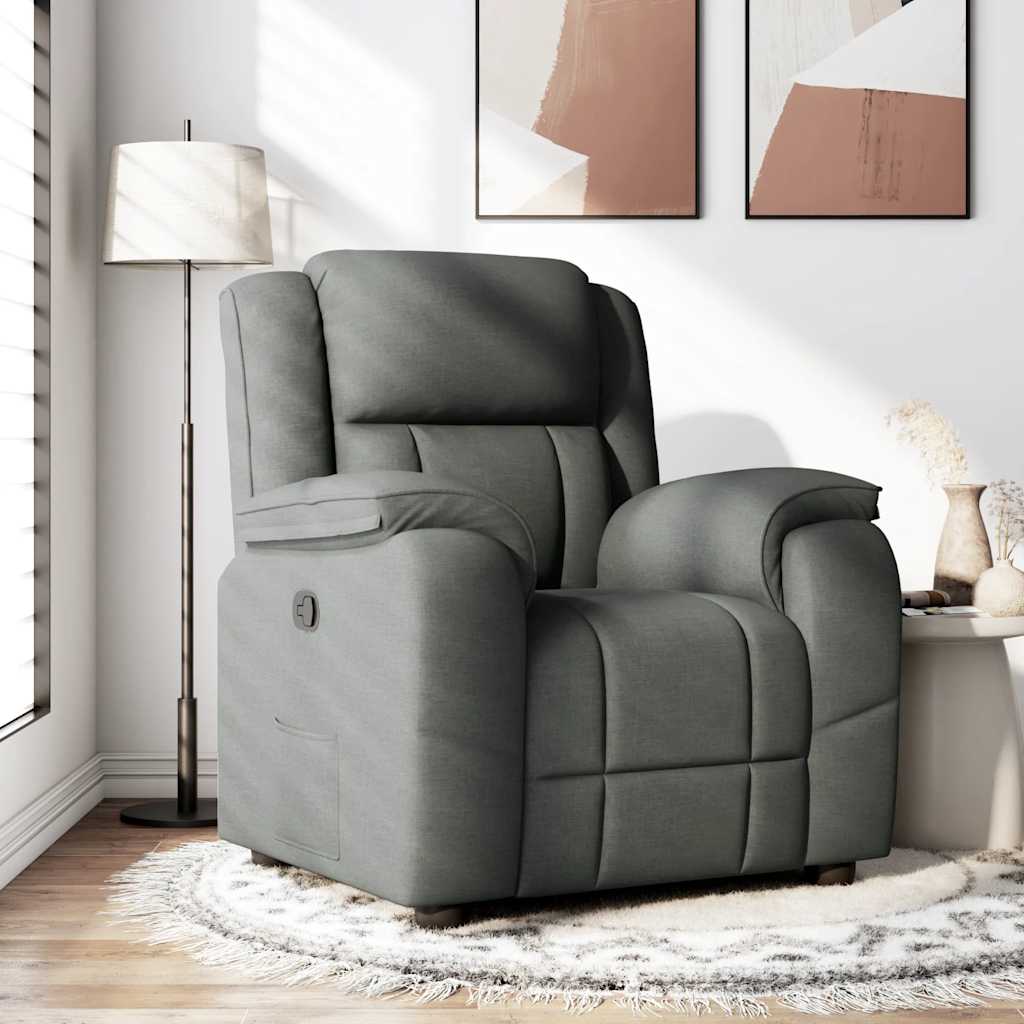 Fauteuil verstelbaar stof donkergrijs is nu te koop bij PeponiXL, paradijselijk wonen!