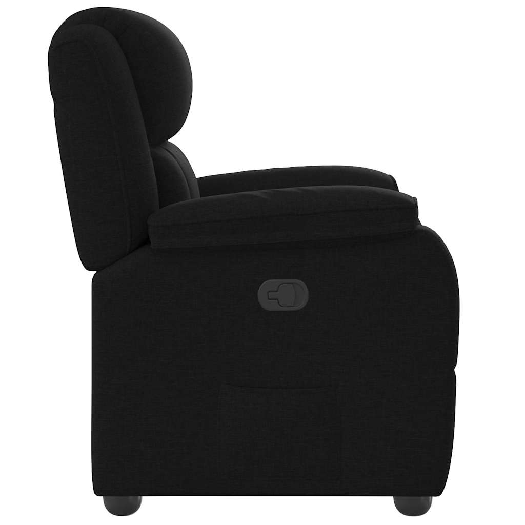Fauteuil verstelbaar stof zwart is nu te koop bij PeponiXL, paradijselijk wonen!