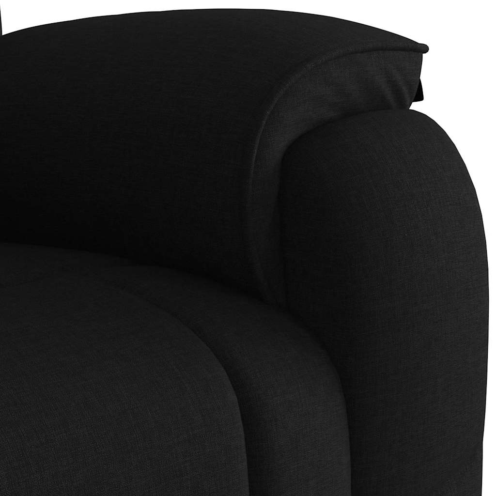 Fauteuil verstelbaar stof zwart is nu te koop bij PeponiXL, paradijselijk wonen!