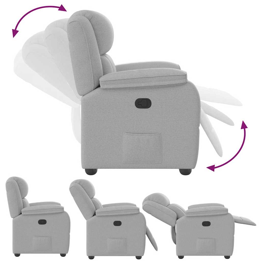 Fauteuil verstelbaar stof wolk grijs is nu te koop bij PeponiXL, paradijselijk wonen!