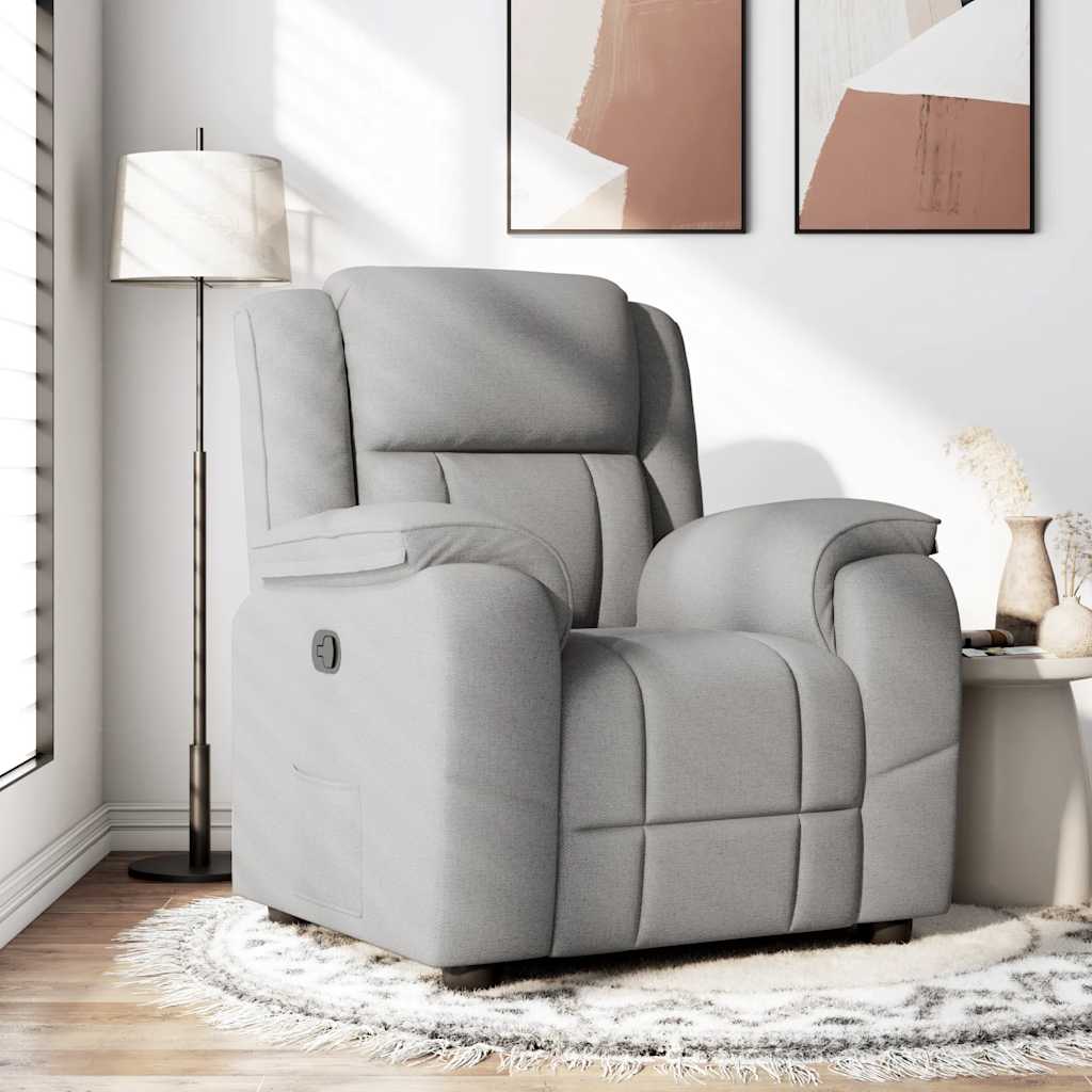 Fauteuil verstelbaar stof wolk grijs is nu te koop bij PeponiXL, paradijselijk wonen!