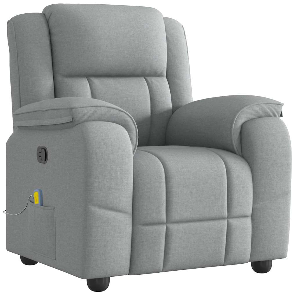 Massagestoel verstelbaar stof lichtgrijs is nu te koop bij PeponiXL, paradijselijk wonen!