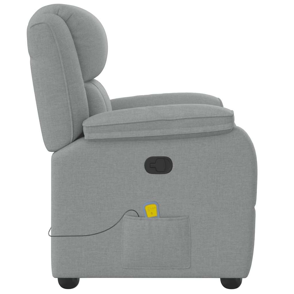 Massagestoel verstelbaar stof lichtgrijs is nu te koop bij PeponiXL, paradijselijk wonen!