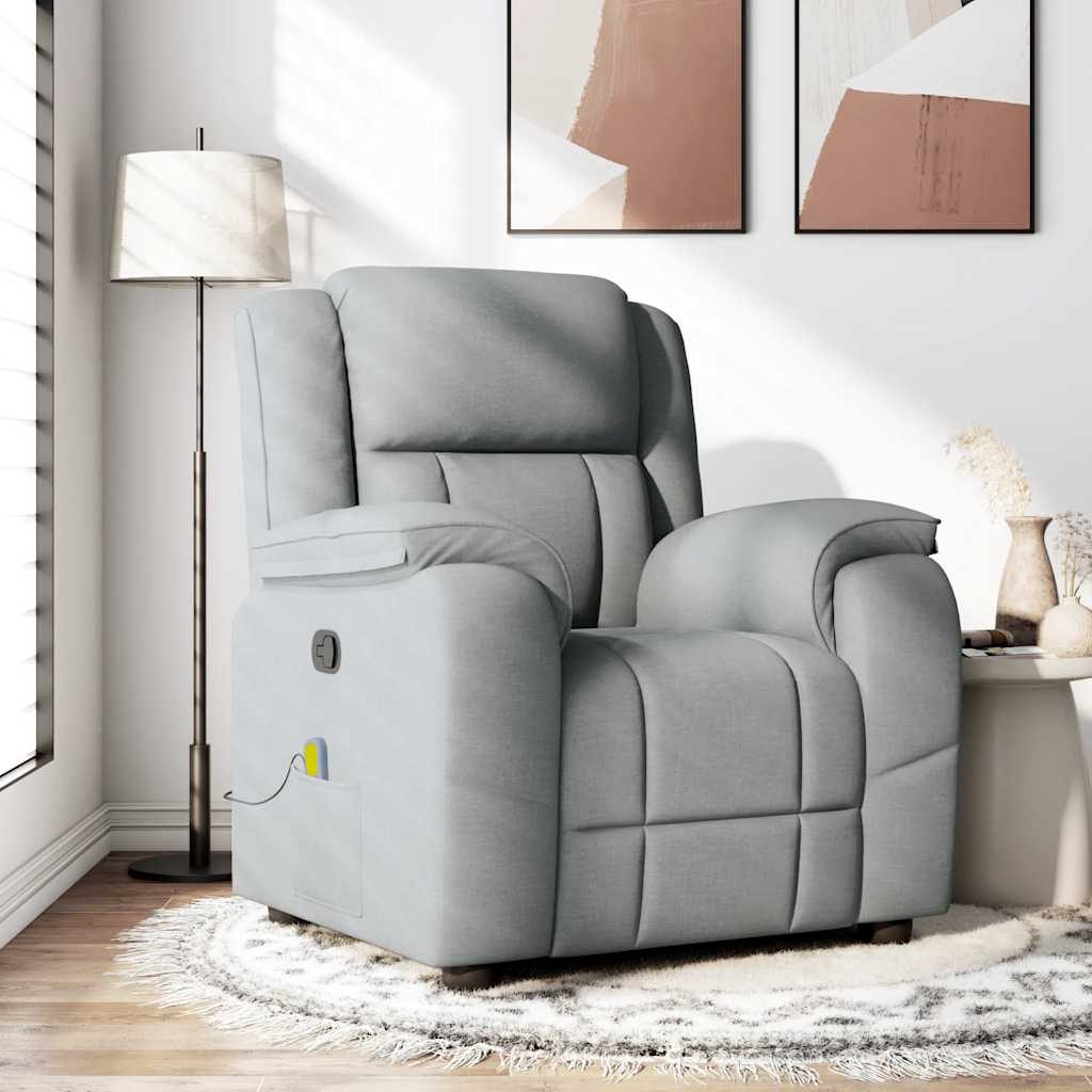 Massagestoel verstelbaar stof lichtgrijs is nu te koop bij PeponiXL, paradijselijk wonen!