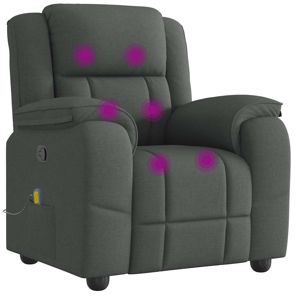 Massagestoel verstelbaar stof donkergrijs is nu te koop bij PeponiXL, paradijselijk wonen!