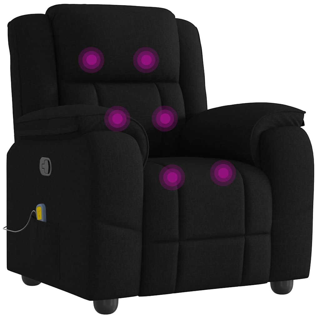 Massagestoel verstelbaar stof zwart is nu te koop bij PeponiXL, paradijselijk wonen!