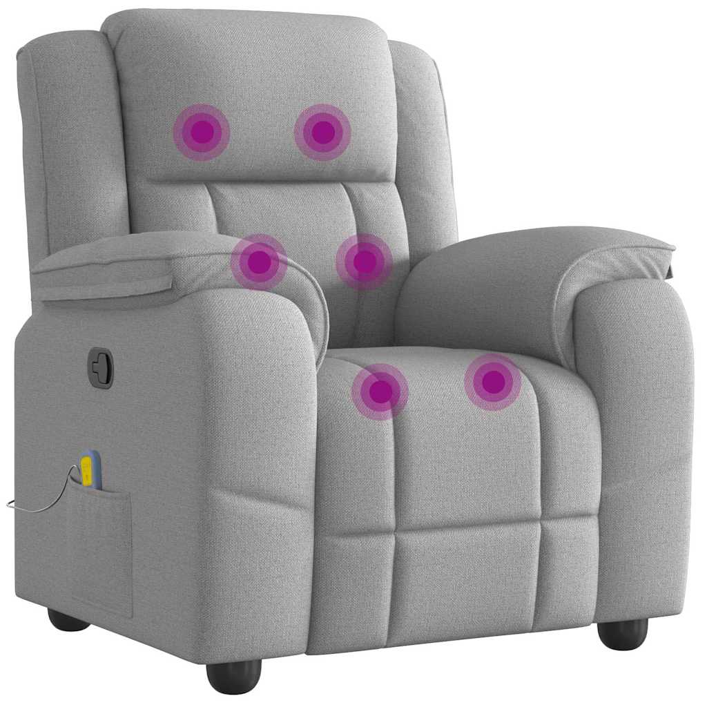 Massagestoel verstelbaar stof wolk grijs is nu te koop bij PeponiXL, paradijselijk wonen!