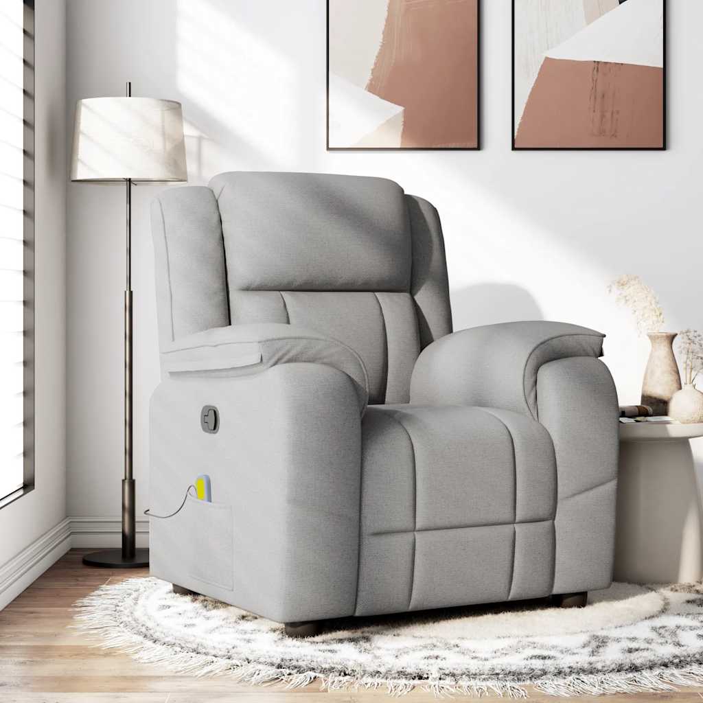 Massagestoel verstelbaar stof wolk grijs is nu te koop bij PeponiXL, paradijselijk wonen!