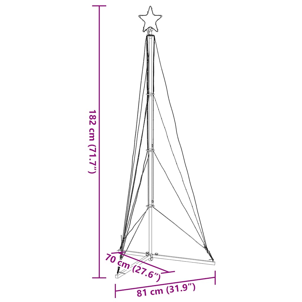 LED-kerstboom 363 LEDs warm wit 182 cm is nu te koop bij PeponiXL, paradijselijk wonen!