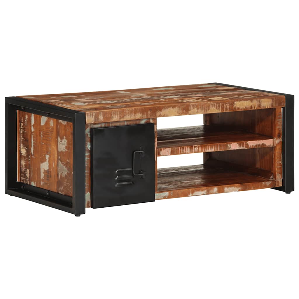 Salontafel 90x50x36 cm massief gerecycled hout meerkleurig is nu te koop bij PeponiXL, paradijselijk wonen!