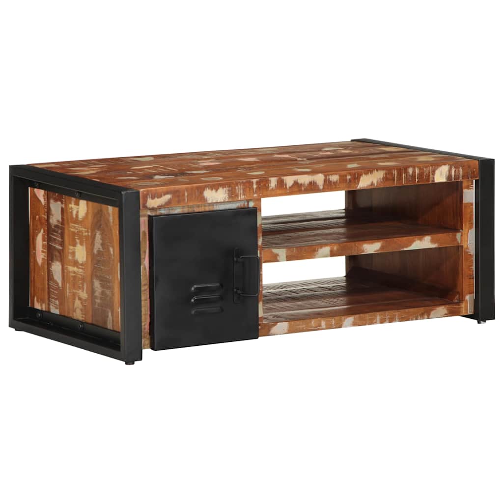 Salontafel 90x50x36 cm massief gerecycled hout meerkleurig is nu te koop bij PeponiXL, paradijselijk wonen!