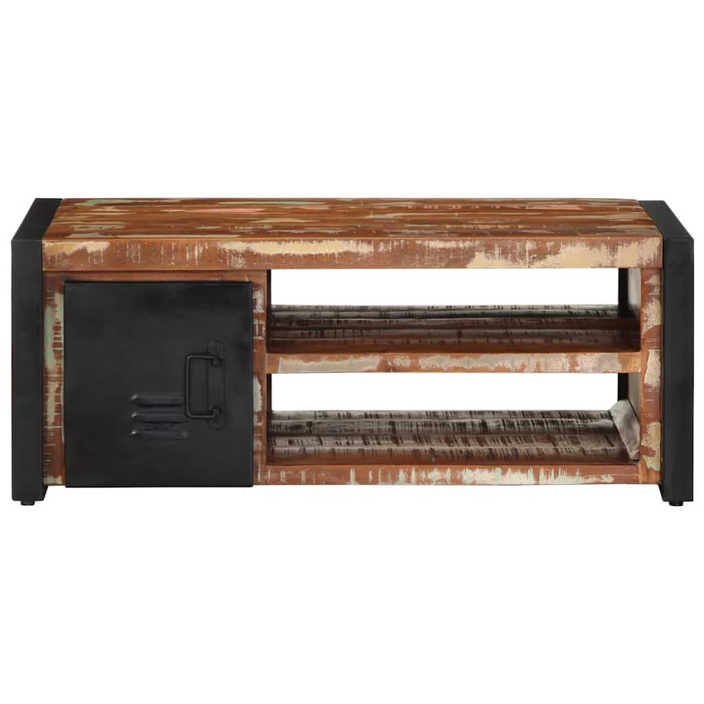 Salontafel 90x50x36 cm massief gerecycled hout meerkleurig is nu te koop bij PeponiXL, paradijselijk wonen!