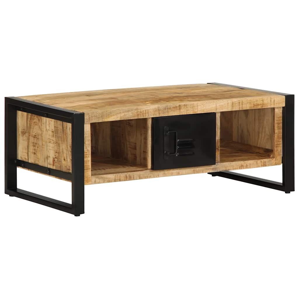 Salontafel 90x50x36 cm massief ruw mangohout is nu te koop bij PeponiXL, paradijselijk wonen!