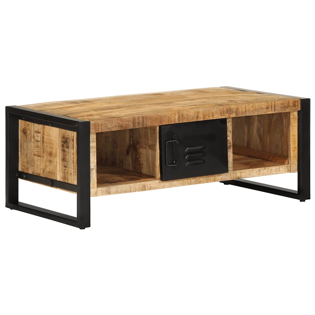 Salontafel 90x50x36 cm massief ruw mangohout is nu te koop bij PeponiXL, paradijselijk wonen!