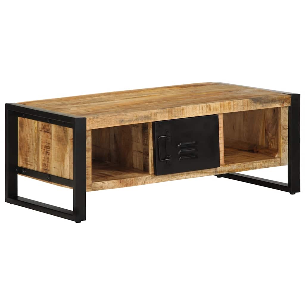 Salontafel 90x50x36 cm massief ruw mangohout is nu te koop bij PeponiXL, paradijselijk wonen!