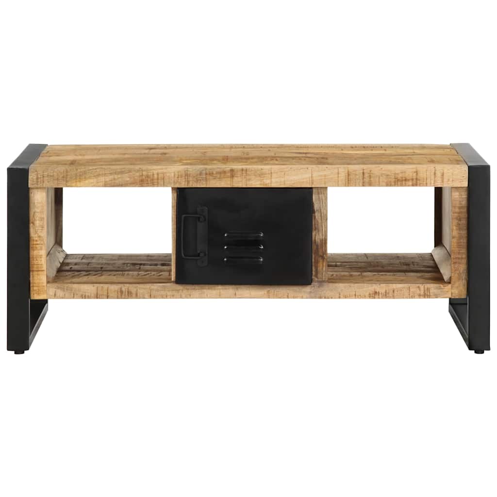 Salontafel 90x50x36 cm massief ruw mangohout is nu te koop bij PeponiXL, paradijselijk wonen!