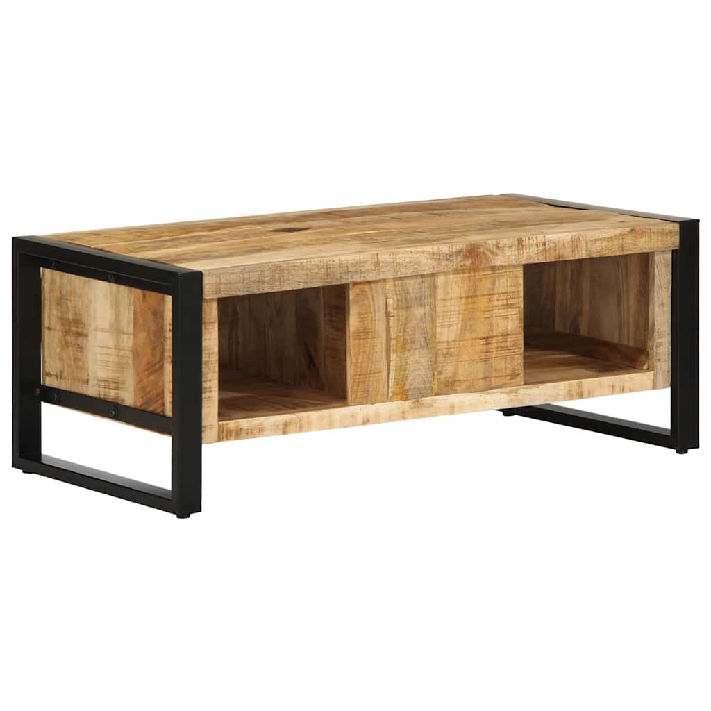 Salontafel 90x50x36 cm massief ruw mangohout is nu te koop bij PeponiXL, paradijselijk wonen!