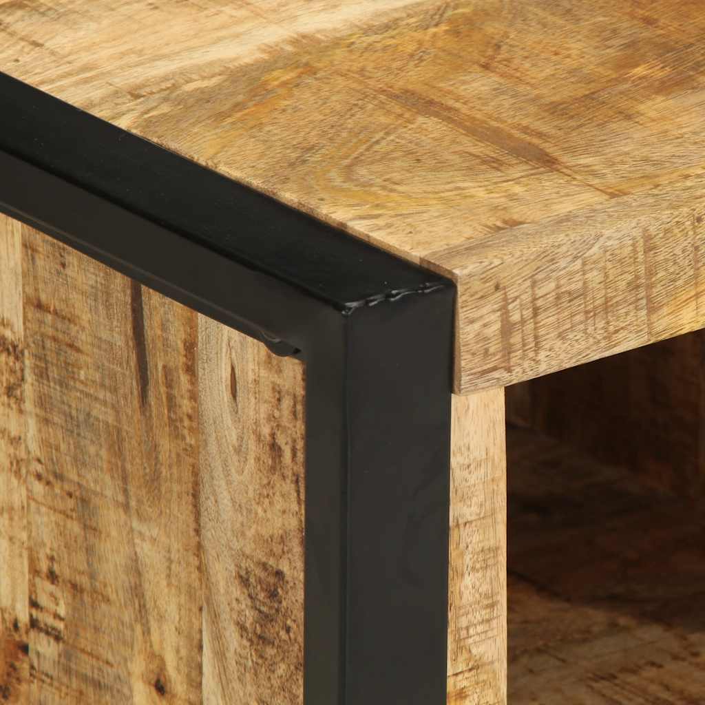 Salontafel 90x50x36 cm massief ruw mangohout is nu te koop bij PeponiXL, paradijselijk wonen!