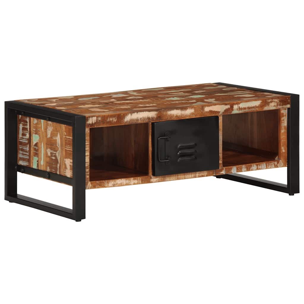 Salontafel 90x50x36 cm massief gerecycled hout meerkleurig is nu te koop bij PeponiXL, paradijselijk wonen!