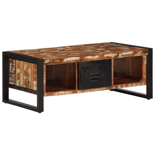 Salontafel 90x50x36 cm massief gerecycled hout meerkleurig is nu te koop bij PeponiXL, paradijselijk wonen!