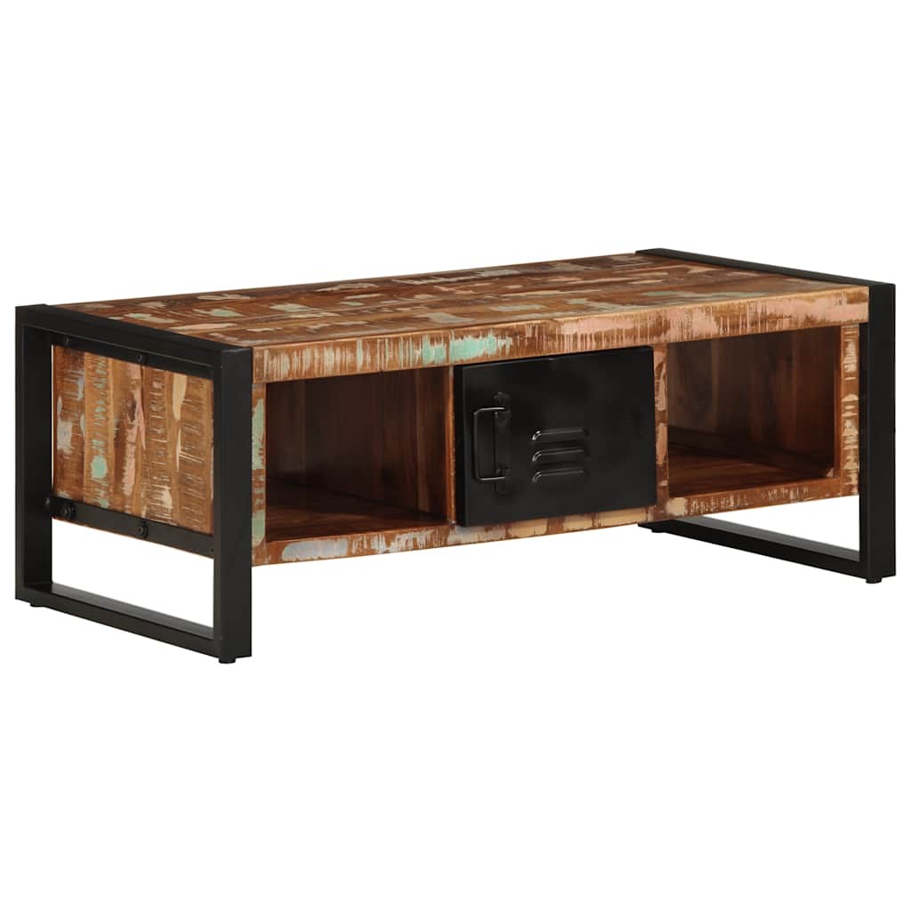 Salontafel 90x50x36 cm massief gerecycled hout meerkleurig is nu te koop bij PeponiXL, paradijselijk wonen!