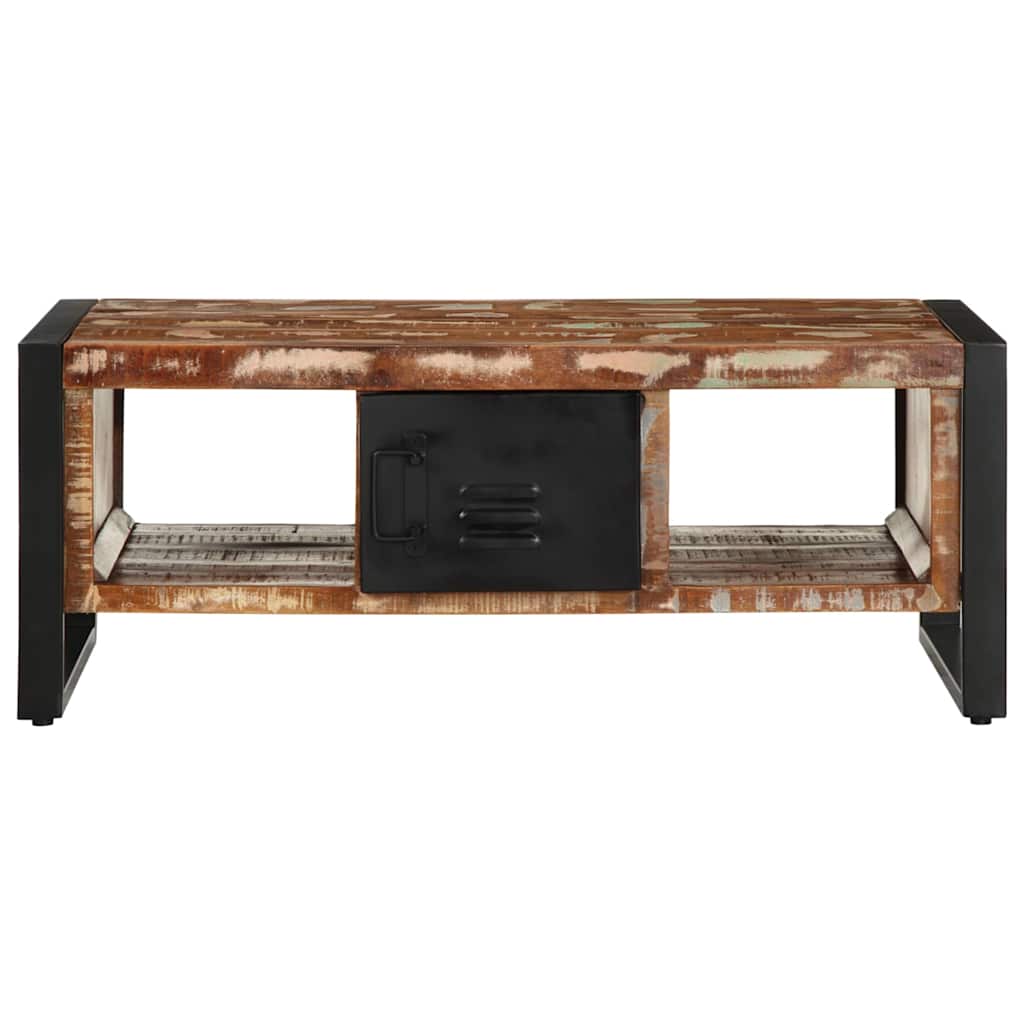 Salontafel 90x50x36 cm massief gerecycled hout meerkleurig is nu te koop bij PeponiXL, paradijselijk wonen!