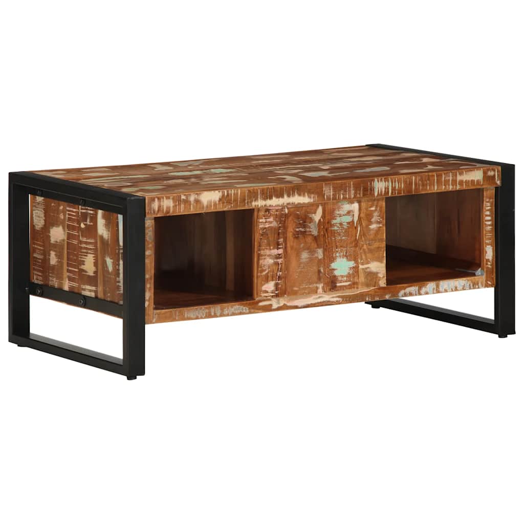 Salontafel 90x50x36 cm massief gerecycled hout meerkleurig is nu te koop bij PeponiXL, paradijselijk wonen!