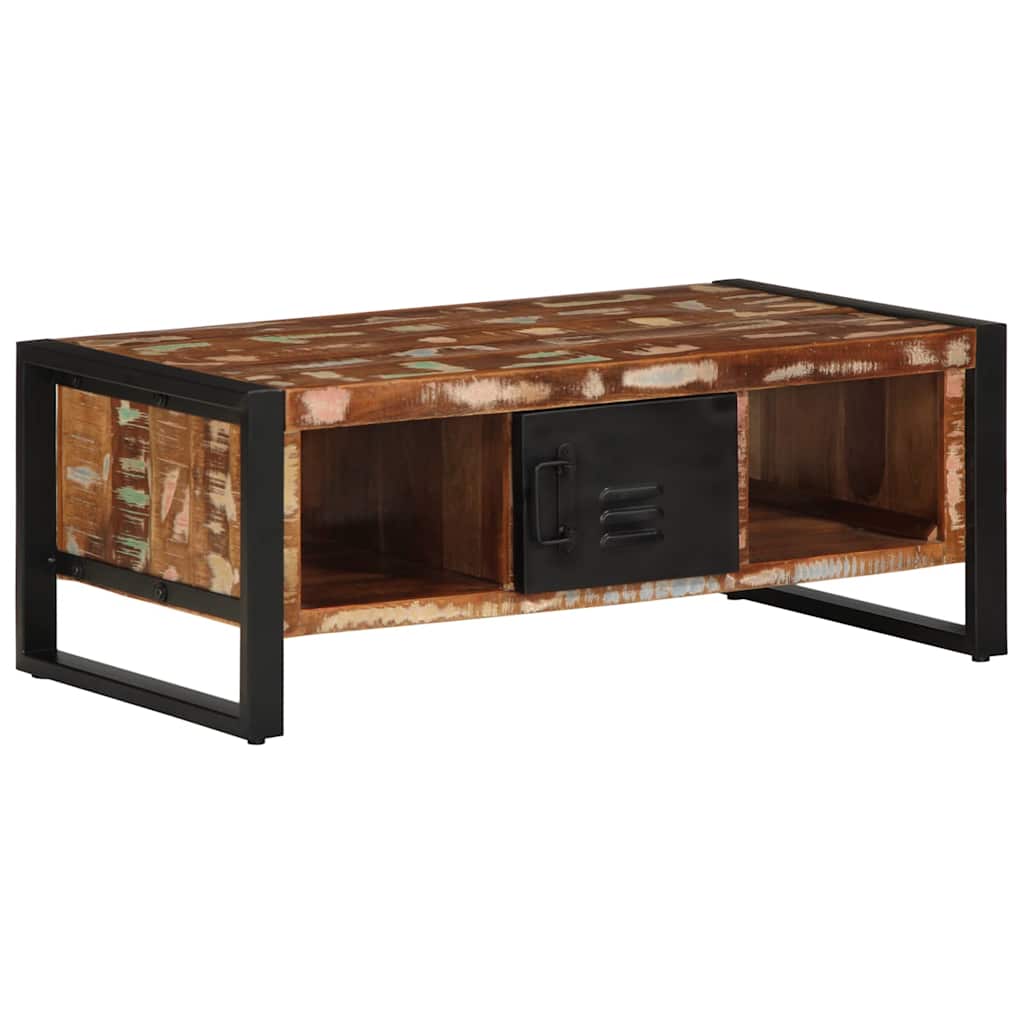 Salontafel 90x50x36 cm massief gerecycled hout meerkleurig is nu te koop bij PeponiXL, paradijselijk wonen!