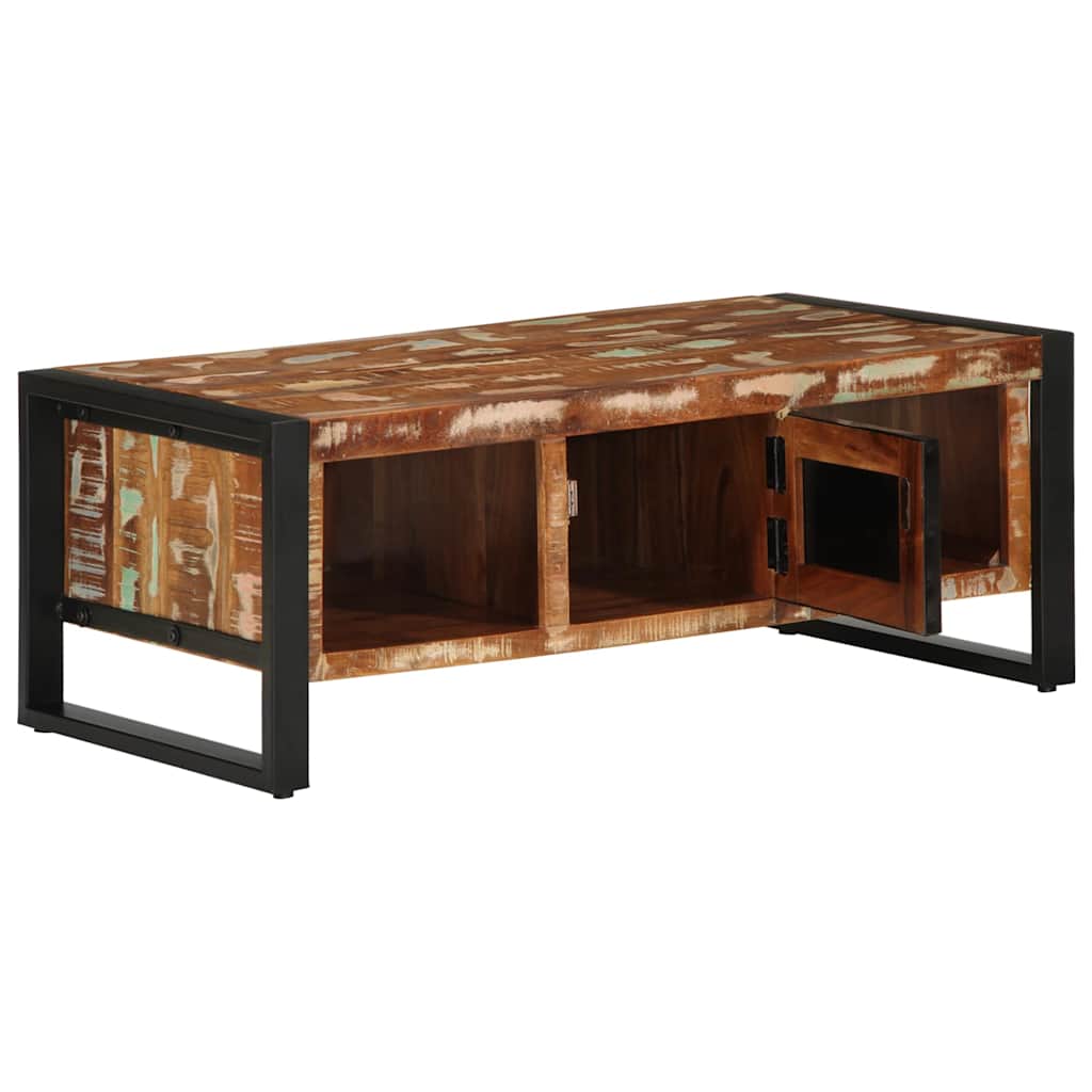 Salontafel 90x50x36 cm massief gerecycled hout meerkleurig is nu te koop bij PeponiXL, paradijselijk wonen!