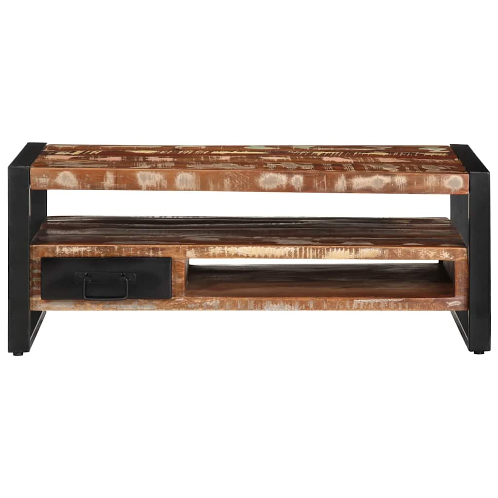 Salontafel 90x50x36 cm massief gerecycled hout meerkleurig is nu te koop bij PeponiXL, paradijselijk wonen!