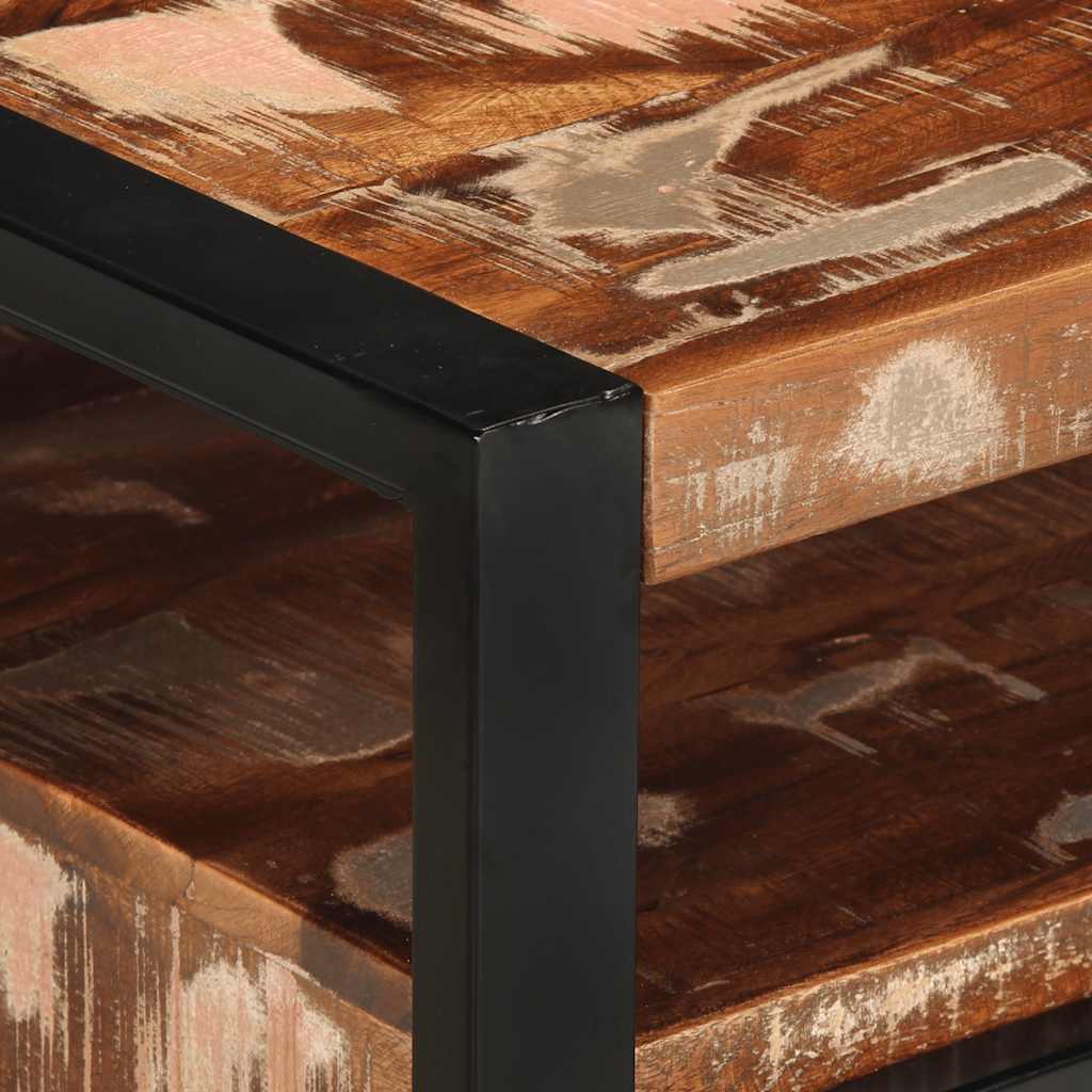 Salontafel 90x50x36 cm massief gerecycled hout meerkleurig is nu te koop bij PeponiXL, paradijselijk wonen!