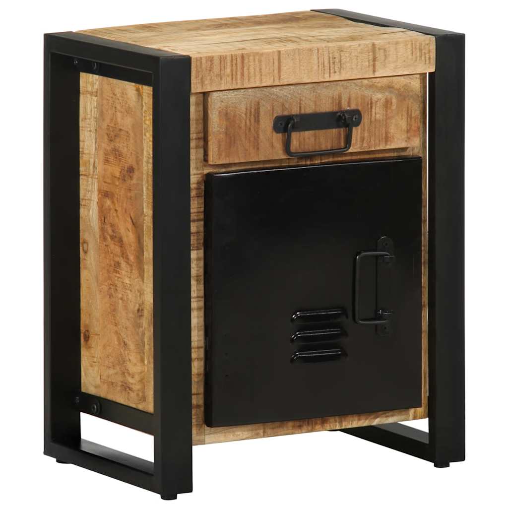 Nachtkastje 40x30x50 cm massief ruw mangohout is nu te koop bij PeponiXL, paradijselijk wonen!