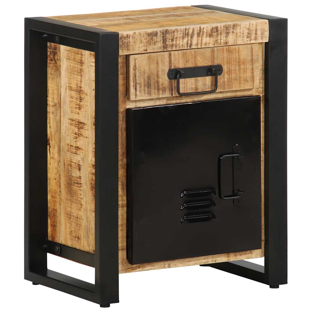 Nachtkastje 40x30x50 cm massief ruw mangohout is nu te koop bij PeponiXL, paradijselijk wonen!