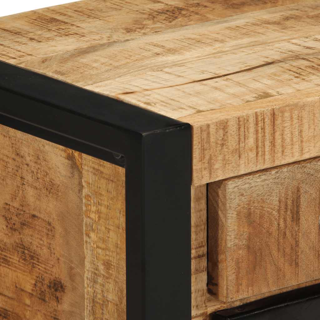 Nachtkastje 40x30x50 cm massief ruw mangohout is nu te koop bij PeponiXL, paradijselijk wonen!