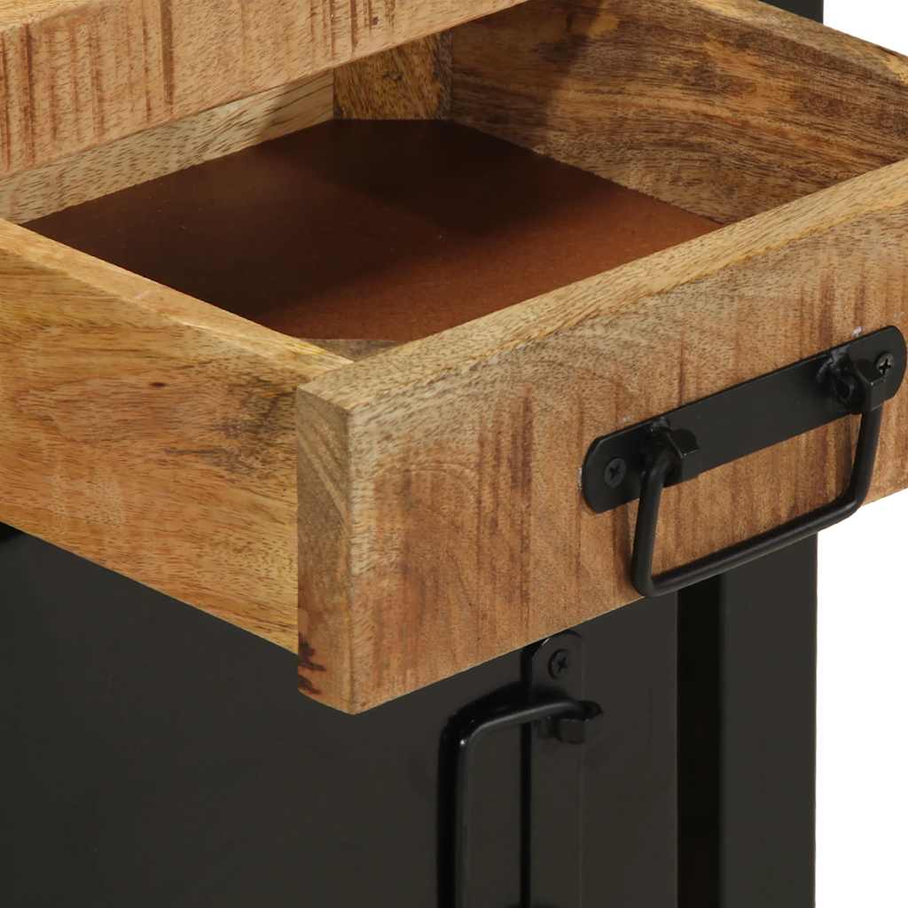 Nachtkastje 40x30x50 cm massief ruw mangohout is nu te koop bij PeponiXL, paradijselijk wonen!