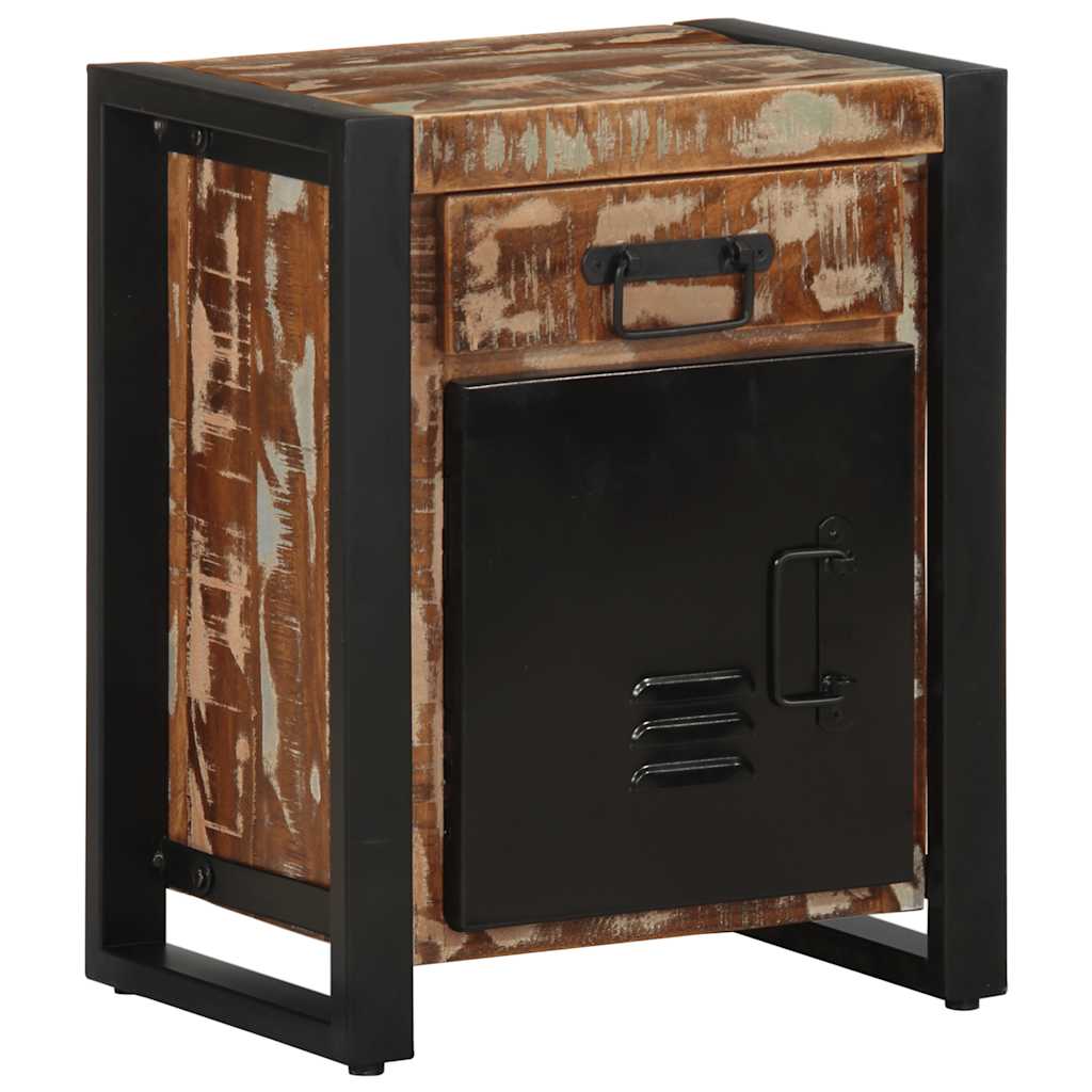 Nachtkastje 40x30x50 cm massief gerecycled hout meerkleurig is nu te koop bij PeponiXL, paradijselijk wonen!