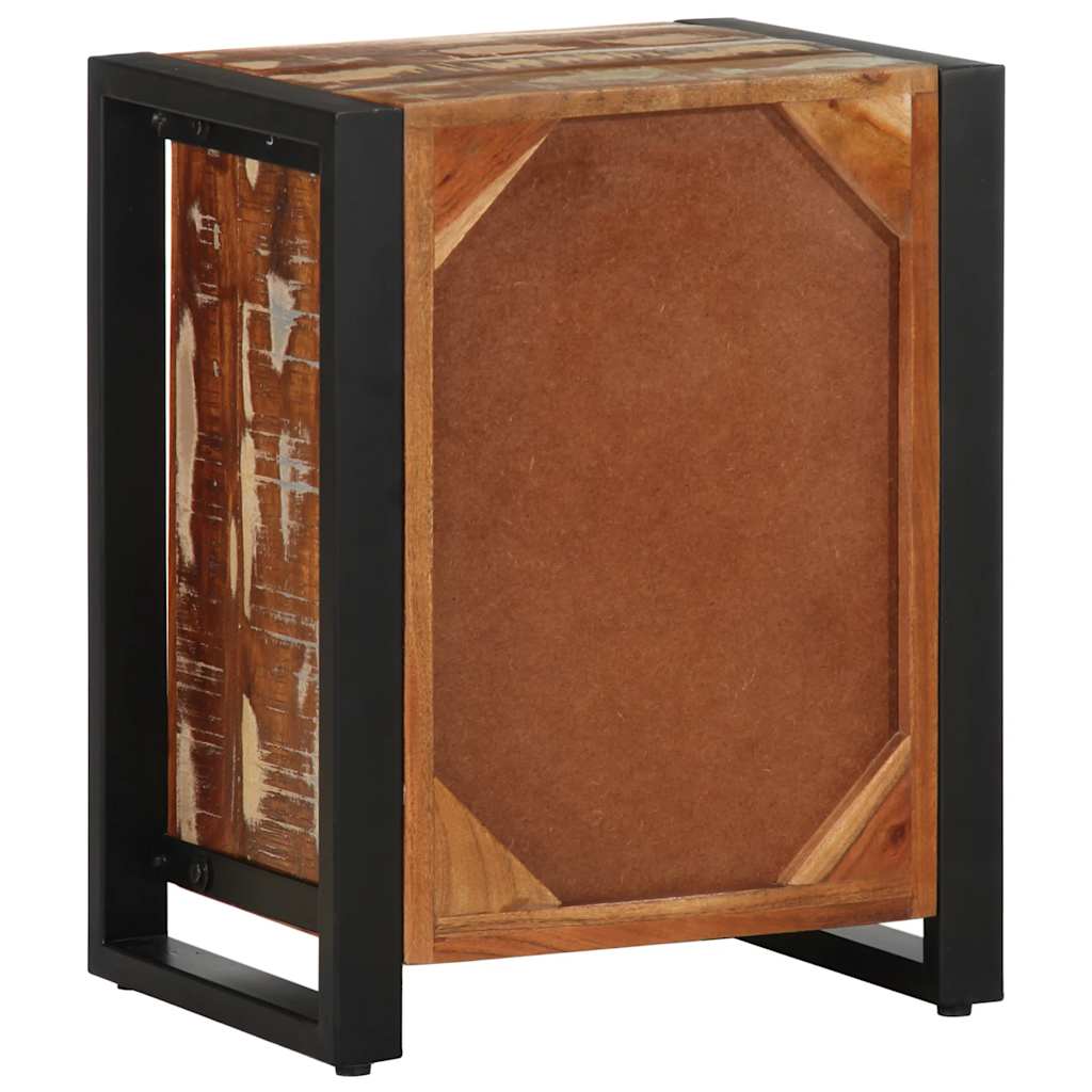 Nachtkastje 40x30x50 cm massief gerecycled hout meerkleurig is nu te koop bij PeponiXL, paradijselijk wonen!