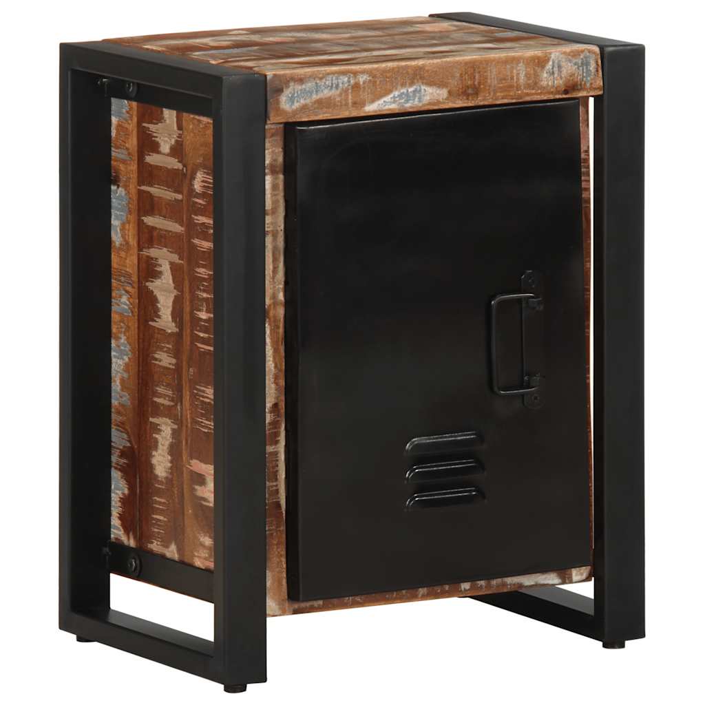 Nachtkastje 40x30x51 cm massief gerecycled hout meerkleurig is nu te koop bij PeponiXL, paradijselijk wonen!