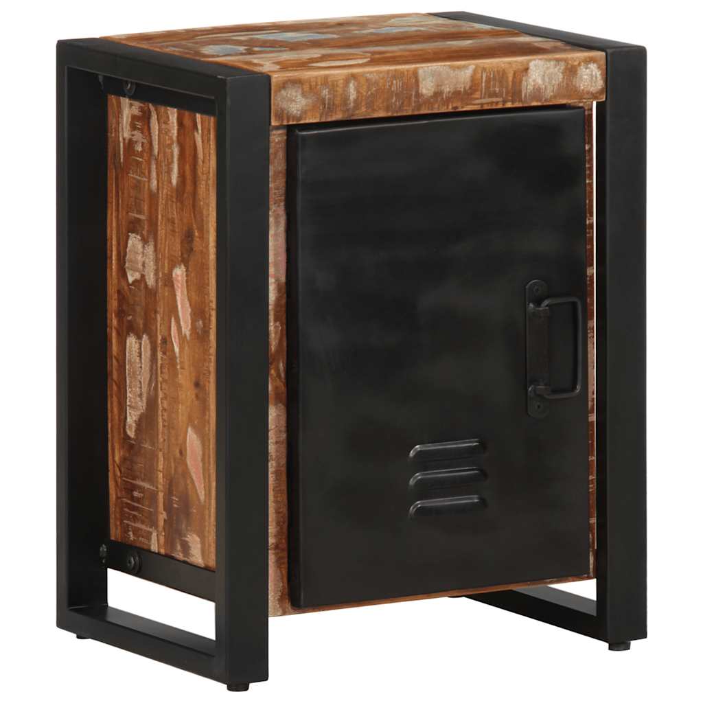 Nachtkastje 40x30x51 cm massief gerecycled hout meerkleurig is nu te koop bij PeponiXL, paradijselijk wonen!